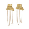 Raw You Gold Fringe Earrings by Emanuela Duca - Introducing our "Raw You" earrings crafted in textured 18k yellow gold, featuring a sensual fringe that offers intriguing movement and unmatched uniqueness. With a romantic yet cool aesthetic, these earrings exude effortless charm. Embrace their captivating allure for a look that's both fashionable and distinctly you.